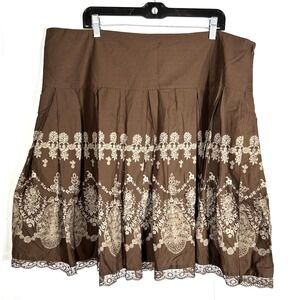 Apt9 Vintage Cotton Skirt Size 20W Boho Y2K Forest Fairy Grunge Coquette Cottage